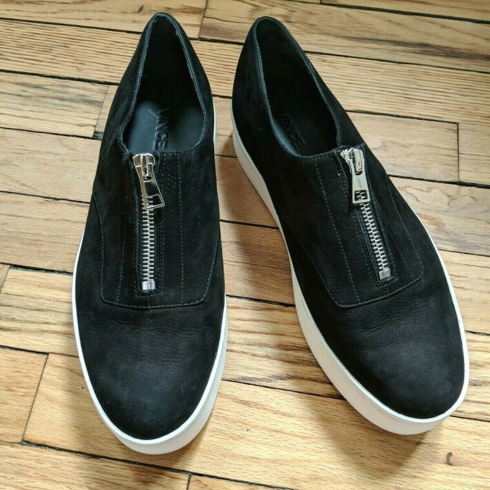 VINCE Warner Sneakers 8 M Black Nubuck Platform